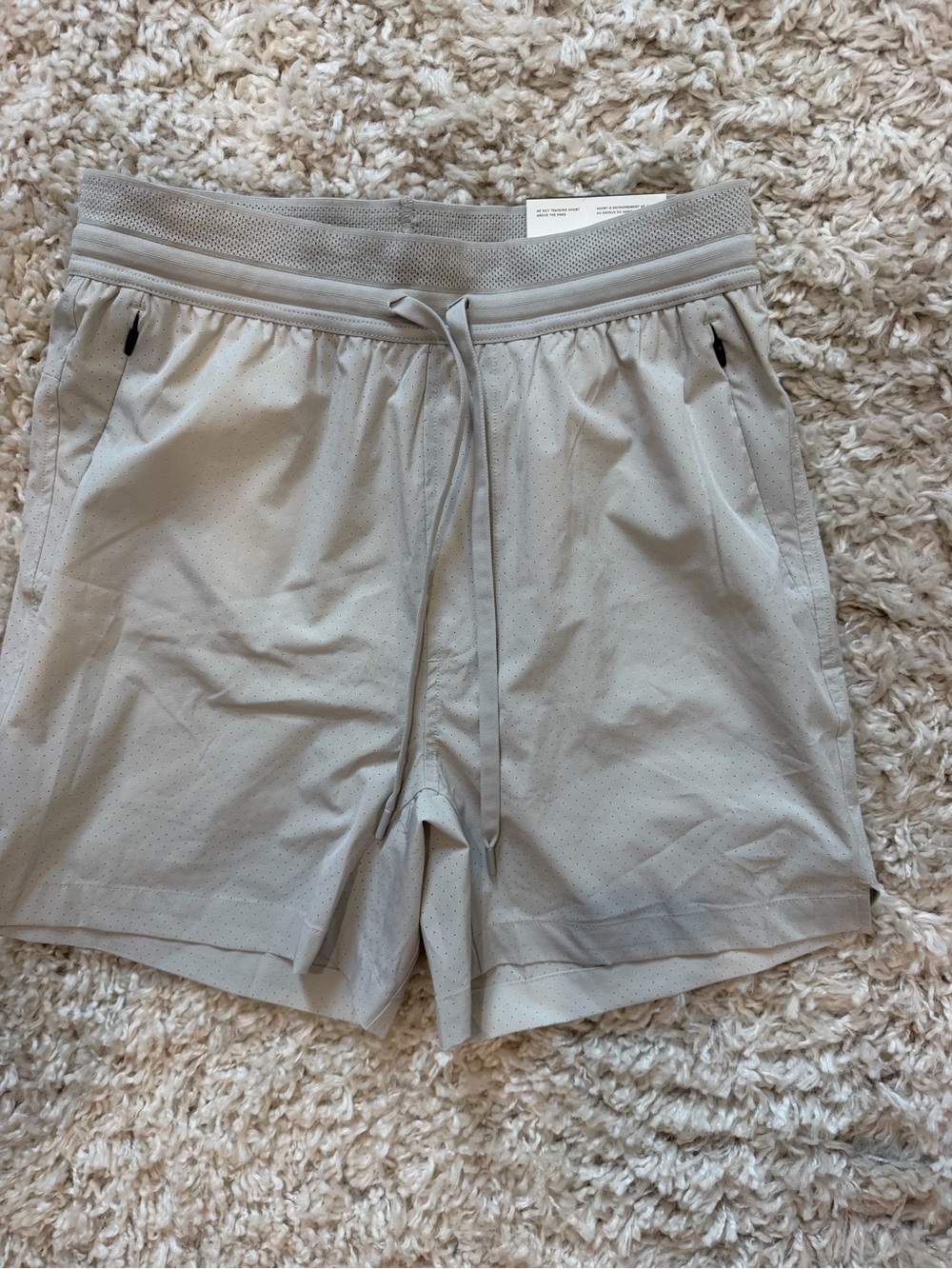 American Eagle Performance Drawstring athletic Shorts - Light Beige